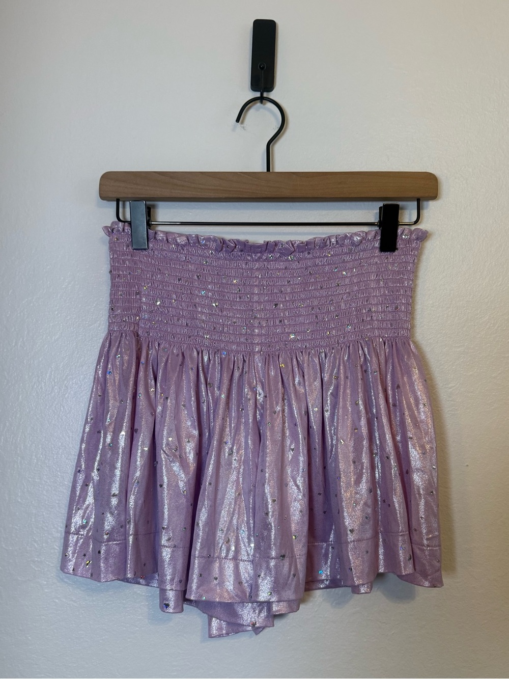 Queen of Sparkles Swing Shorts hearts and stars